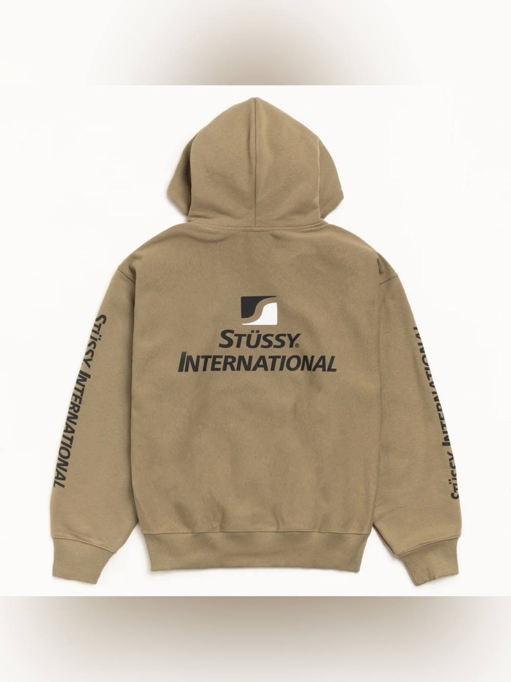 Stussy International Zip-Up Hoodie in Army